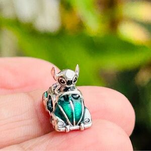 Stitch Charm in Car - 925 Sterling Silver - Disney Style